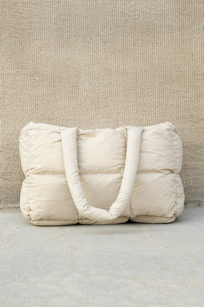 Inside Zip Pocket Daphne Puffer Tote - Fashions Envy