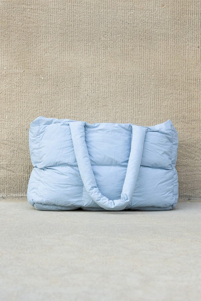 Inside Zip Pocket Daphne Puffer Tote - Fashions Envy