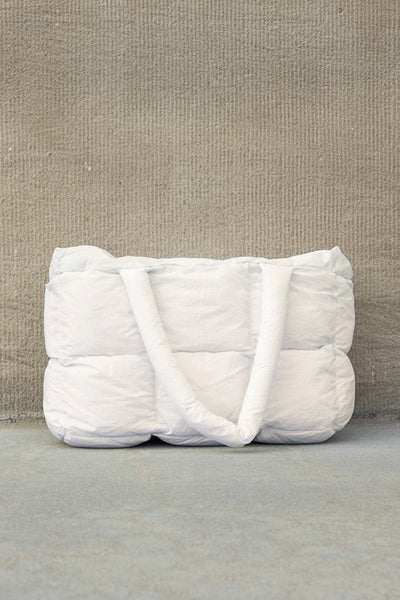 Inside Zip Pocket Daphne Puffer Tote - Fashions Envy