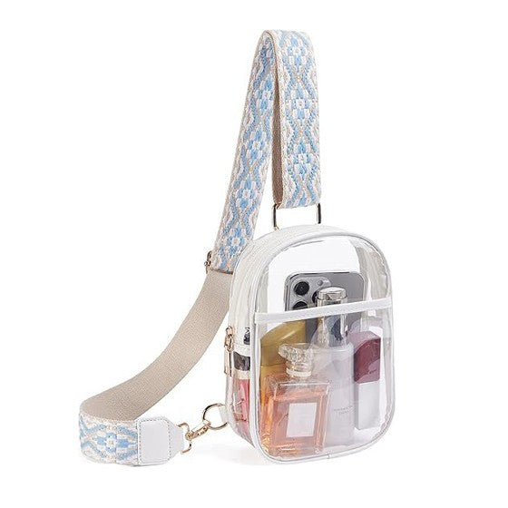 Rear Zip Access Noelle Clear Stadium Sling