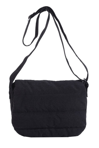 Magnetic Clasp Afton Foldover Quilted Crossbody - Fashions Envy