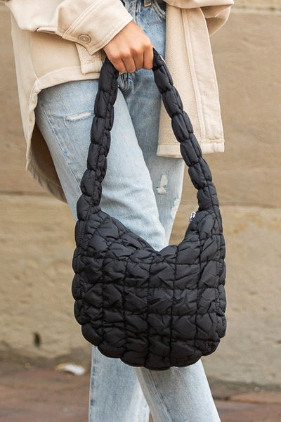 Dale Quilted Puffer Shoulder Bag - Fashions Envy