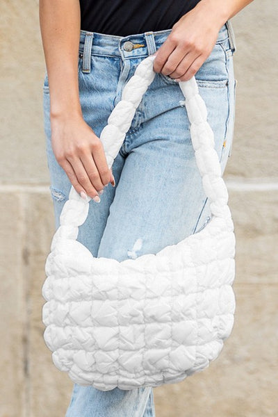 Dale Quilted Puffer Shoulder Bag - Fashions Envy