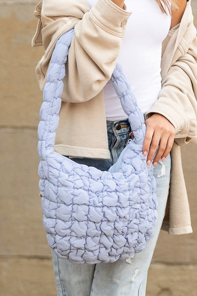 Dale Quilted Puffer Shoulder Bag - Fashions Envy