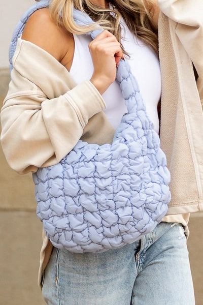Dale Quilted Puffer Shoulder Bag - Fashions Envy