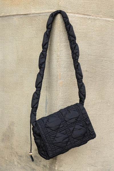 Brinley Quilted Puffer Foldover Crossbody - Fashions Envy