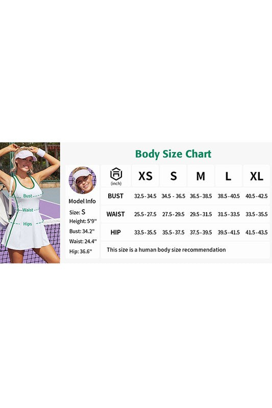 V-Neck Racerback Tennis Dress with Shorts