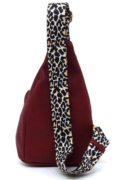 Leopard Strap Sling Backpack - Fashions Envy