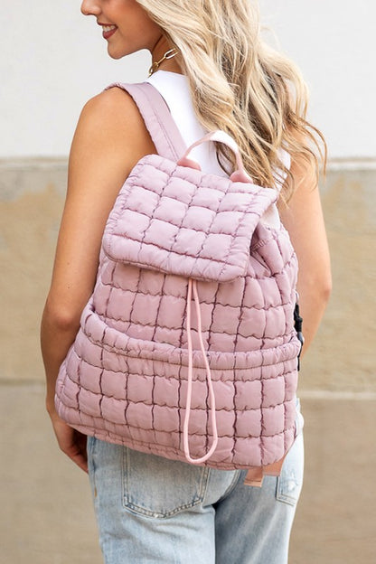 Top Handle Stevie Quilted Puffer Backpack