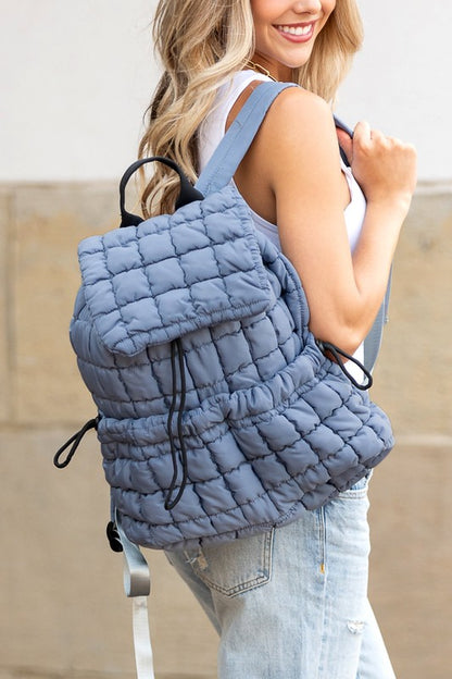 Top Handle Stevie Quilted Puffer Backpack