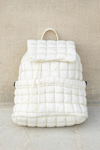 Top Handle Stevie Quilted Puffer Backpack