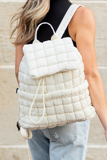 Top Handle Stevie Quilted Puffer Backpack