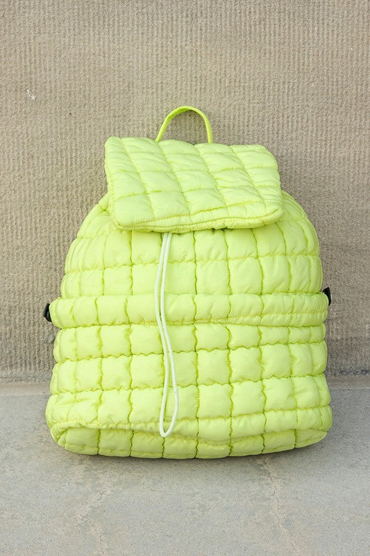 Top Handle Stevie Quilted Puffer Backpack