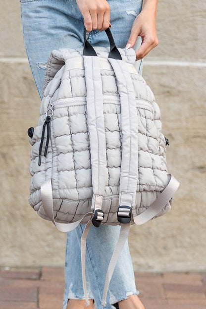 Top Handle Stevie Quilted Puffer Backpack