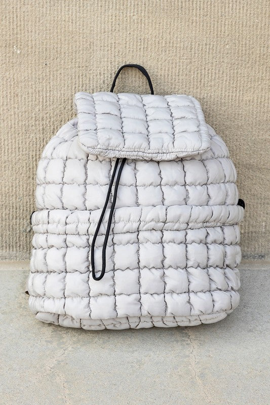 Top Handle Stevie Quilted Puffer Backpack