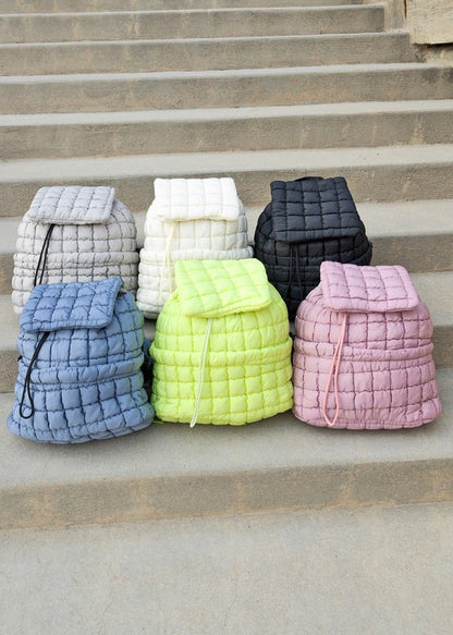 Top Handle Stevie Quilted Puffer Backpack