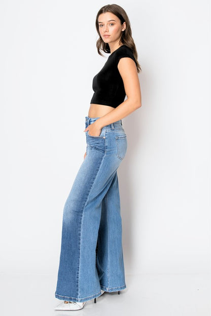 Tummy Control 90's Vintage High Rise Wide Leg Denim Jeans