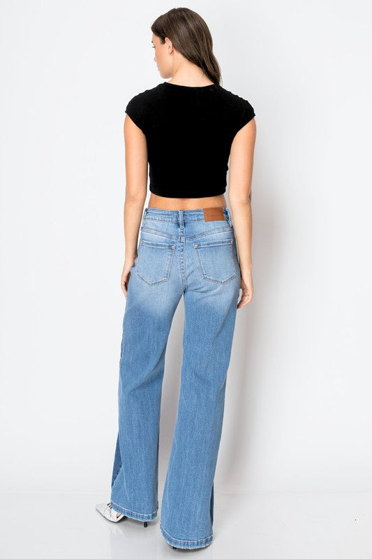 Tummy Control 90's Vintage High Rise Wide Leg Denim Jeans