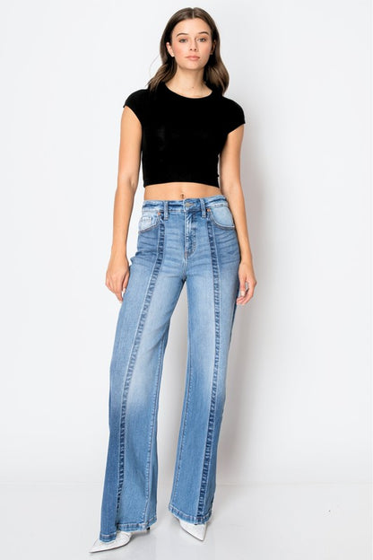 Tummy Control 90's Vintage High Rise Wide Leg Denim Jeans