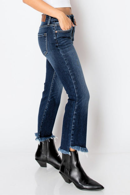 Corset High Rise Crop Flare Denim Jeans