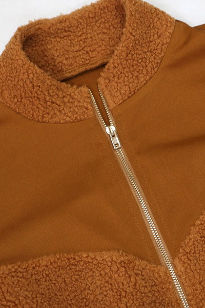 Brown Fuzzy Teddy Long Sleeve Romper