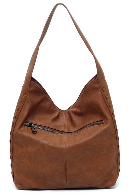 IZA CO Whipstitch Shoulder Bag