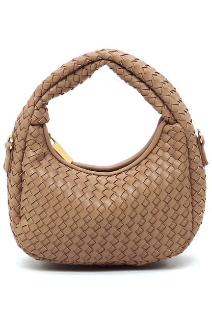 Woven Mini Hobo Shoulder Bag