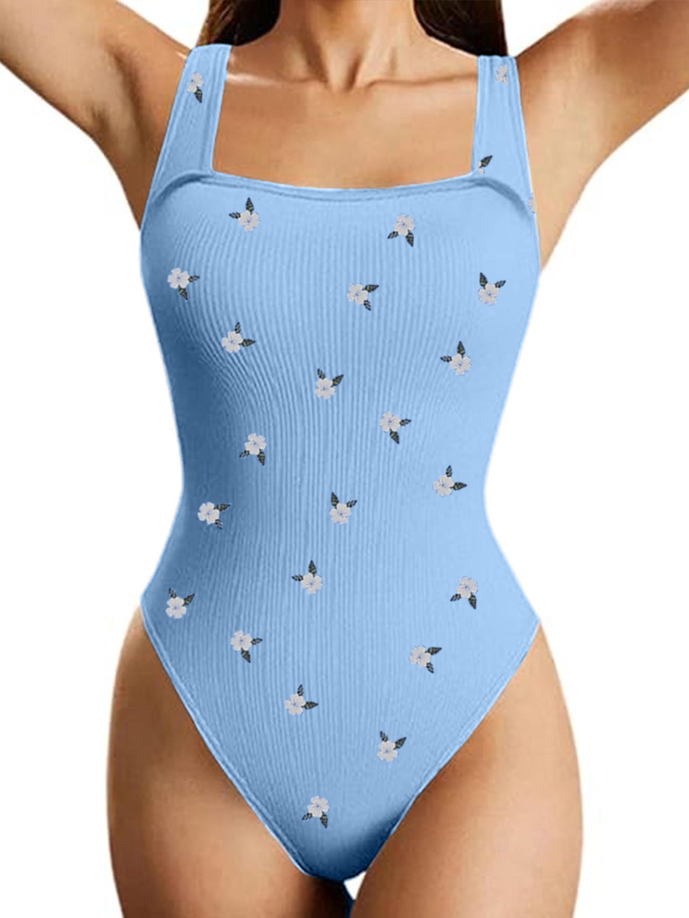 Women's One-piece Sleeveless Square Neck Skinny Yoga Bodysuit