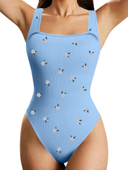 Women's One-piece Sleeveless Square Neck Skinny Yoga Bodysuit