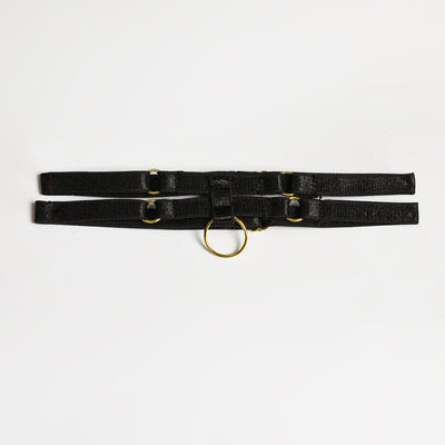 Mesh Garter Set - 4PC Intimate Set with Choker Collar