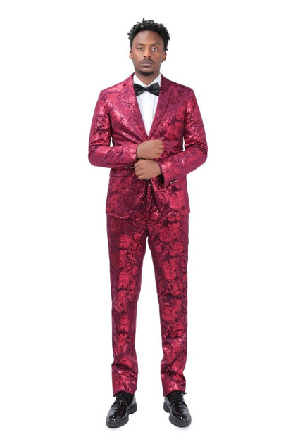 Mens Luxury Style Suit Set with Matching Pants - Fashions Envy