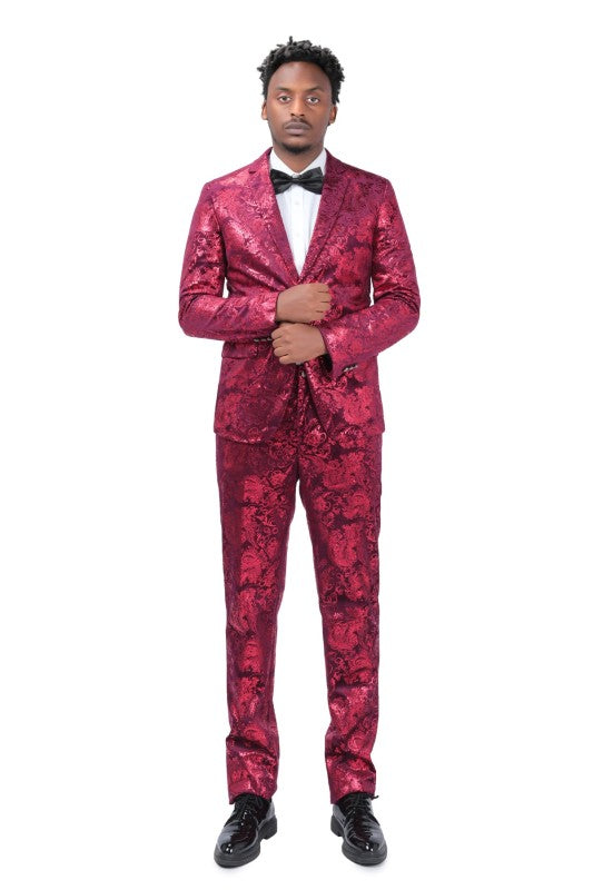 Mens Luxury Style Suit Set with Matching Pants - Fashions Envy