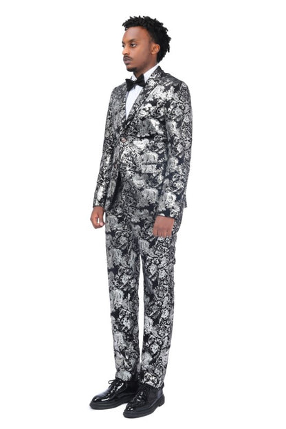 Mens Luxury Style Suit Set with Matching Pants - Fashions Envy