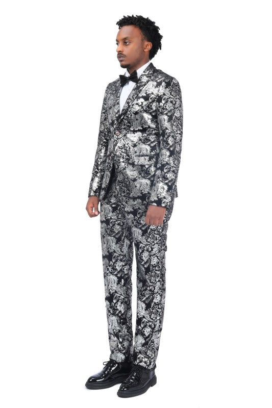 Mens Luxury Style Suit Set with Matching Pants - Fashions Envy