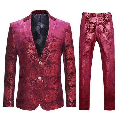 Mens Luxury Style Suit Set with Matching Pants - Fashions Envy