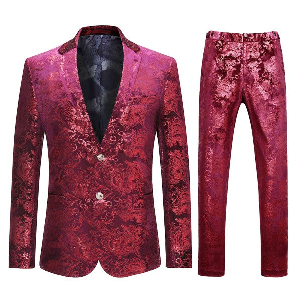 Mens Luxury Style Suit Set with Matching Pants - Fashions Envy