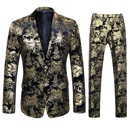 Mens Luxury Style Suit Set with Matching Pants - Fashions Envy