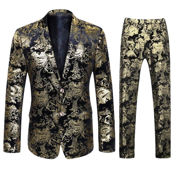 Mens Luxury Style Suit Set with Matching Pants - Fashions Envy