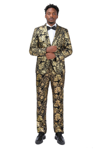 Mens Luxury Style Suit Set with Matching Pants - Fashions Envy