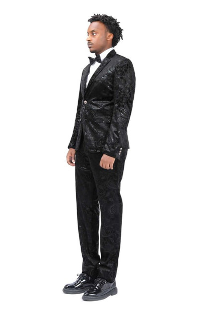 Mens Luxury Style Suit Set with Matching Pants - Fashions Envy