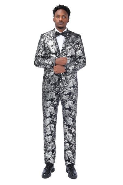 Mens Luxury Style Suit Set with Matching Pants - Fashions Envy