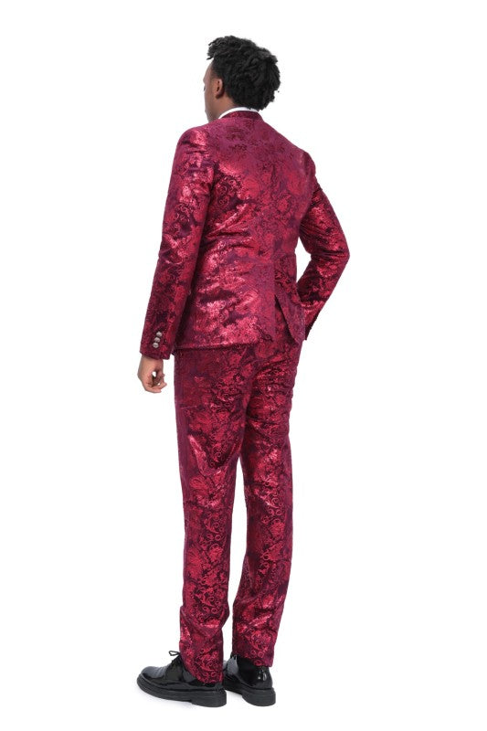 Mens Luxury Style Suit Set with Matching Pants - Fashions Envy