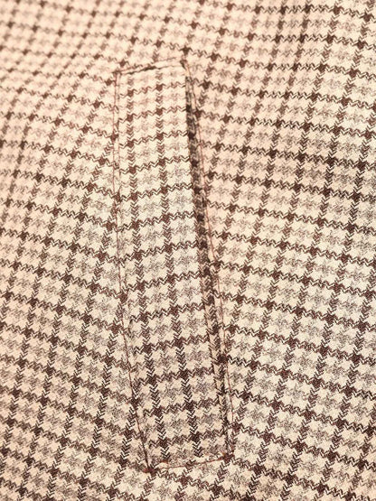 Plaid Zip Up Long Sleeve Jacket - Fashions Envy