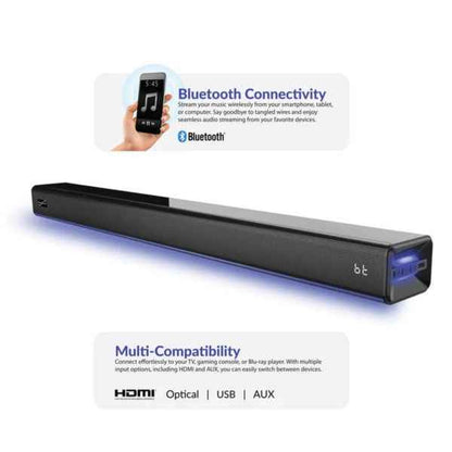 Supersonic 31.5-Inch 60W Bluetooth Soundbar - Fashions Envy