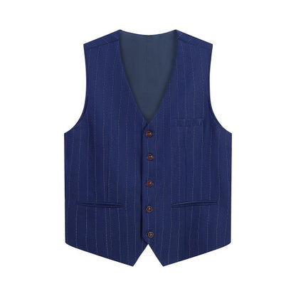 Mens Formal 3 Piece Pinstripe 2 Button Suit - Fashions Envy