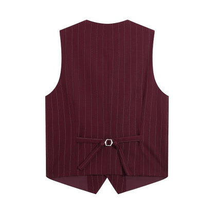 Mens Formal 3 Piece Pinstripe 2 Button Suit - Fashions Envy