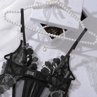 Hollowed Out Backless Bodysuit - Sexy Black Lingerie