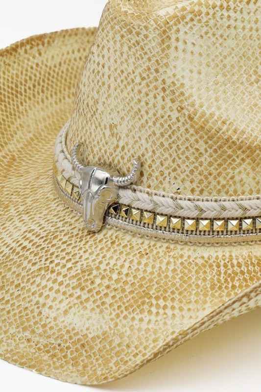 Bull Skull Western Vintage Cowboy Hat