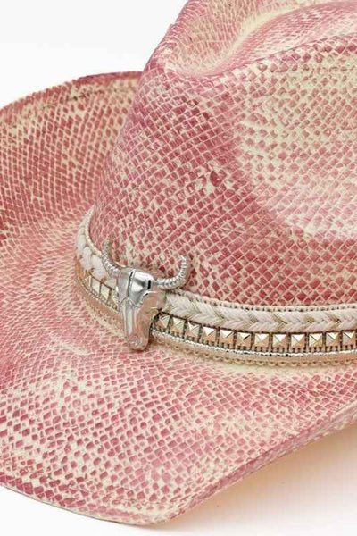 Bull Skull Western Vintage Cowboy Hat