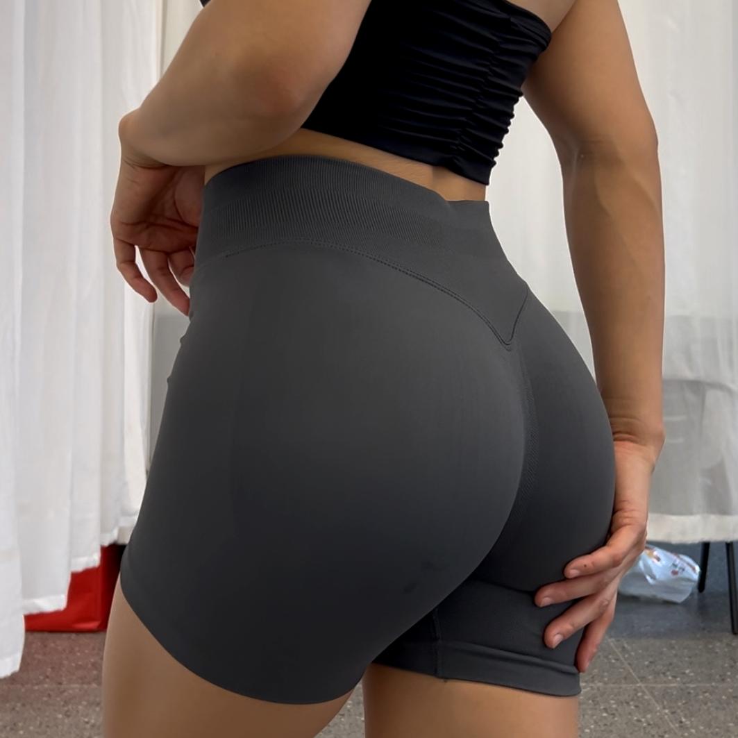 High-waisted Athletic Shorts - Peach Bottom Activewear - Fashions Envy